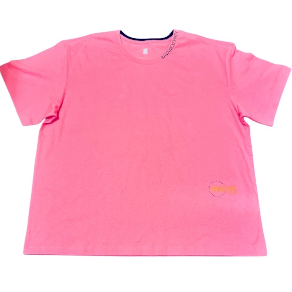 Unisex Savage x FENTY Pink Heartbreaker Essential Heavy Jersey Tee Large NWOT - Picture 5 of 8